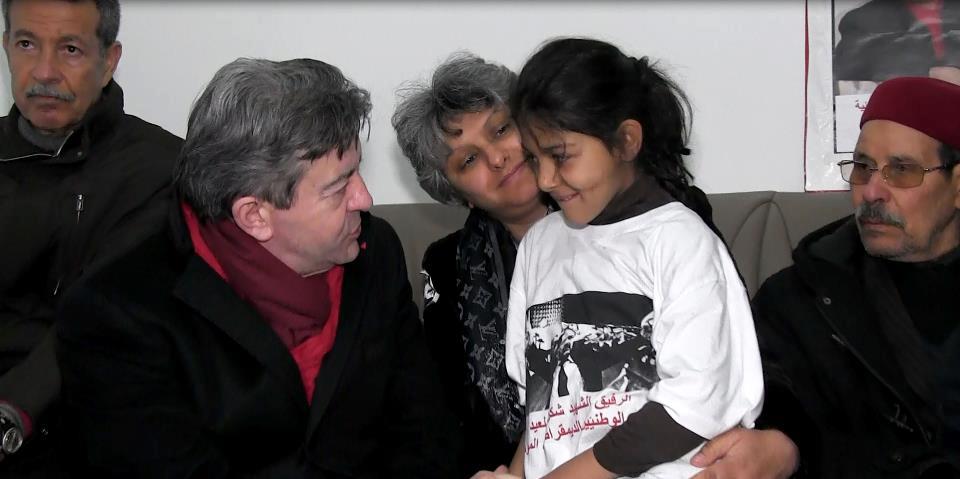 Melenchon meets Basma Belaid and family