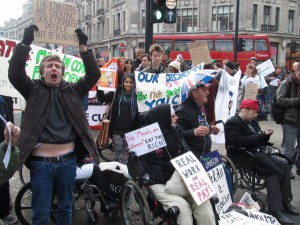 Protesters block Regent St