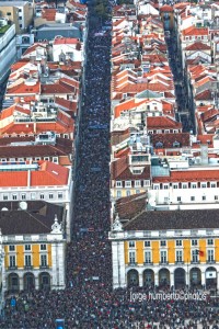 Huge anti-austerity demonstration in Portugal