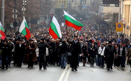 A protest in Sofia on the 17th February
