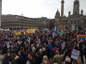 Anti-austerity protest in Glasgow