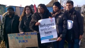 Diane Abbott MP showing solidarity with refugees in Calais