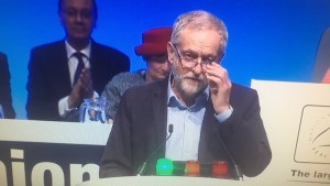 Jeremy Corbyn addressing the NUT conference 