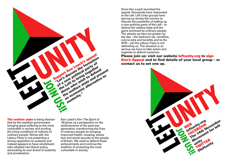 Left Unity Leaflets Left Unity